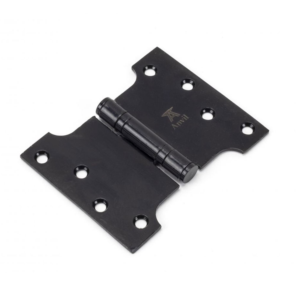From the Anvil 4 Inch (102mm x 127mm) Parliament Hinge (Sold in Pairs) - Black